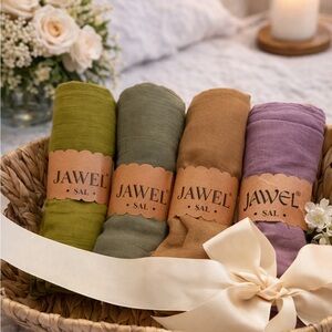 JAWEL SAL Scarf Set - Green, Olive, Tan, Purple